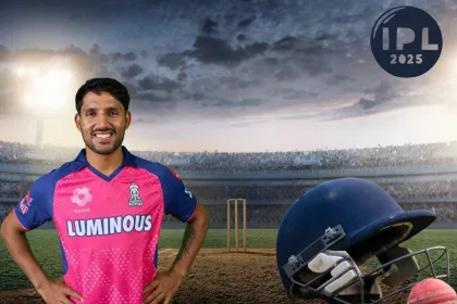 Dhruv Jurel batting in RR vs DC match during IPL 2025