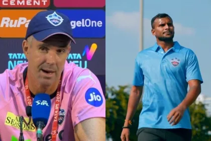 Kevin Pietersen reacts when asked of T Natarajan's exclusion