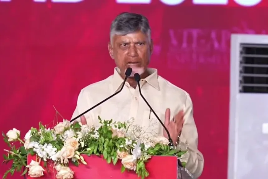 CM Chandrababu Naidu at V-Launchpad 2025 startup expo in VIT-AP University, Amaravati