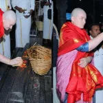 Anna Lezhneva at Tirumala temple offering prayers