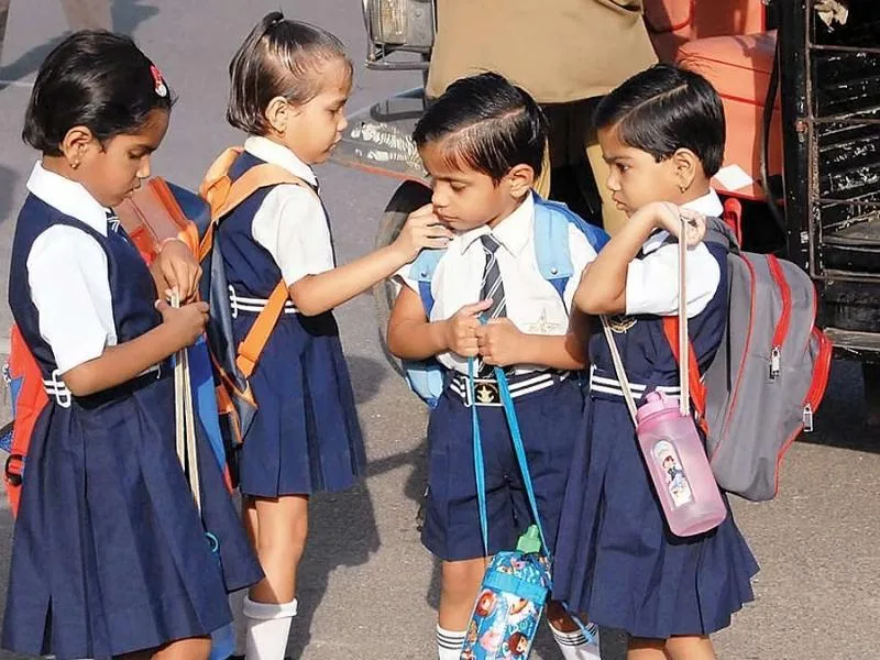 Students in a private school classroom under AP RTE Admission scheme 2025