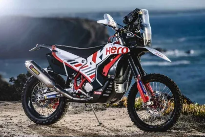 Hero 450 ADV rugged adventure bike with LED lighting
