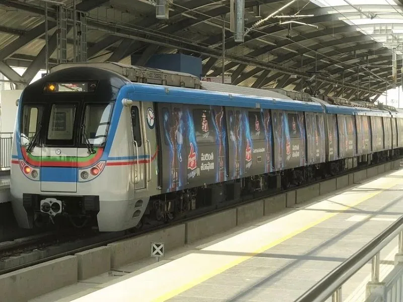 Digital betting ads displayed on Hyderabad Metro screens