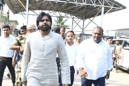 Deputy CM Pawan Kalyan receives grand welcome at Visakhapatnam airport