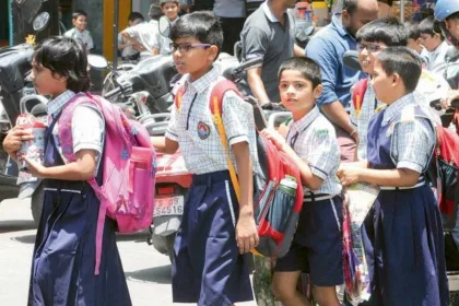 Students participating in creative arts activities at Telangana government school summer camps 2025