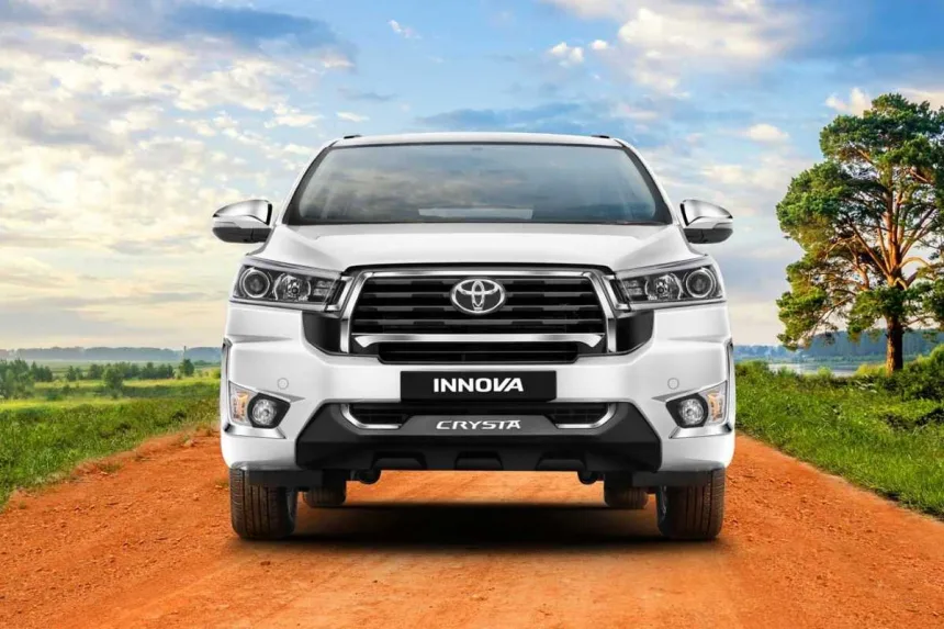 Toyota Innova Crysta with bold front grille