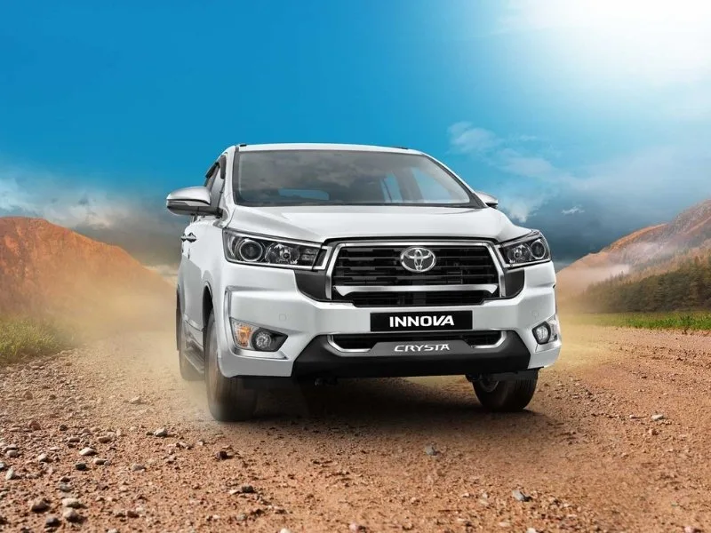 Toyota Innova Crysta spacious interior with touchscreen