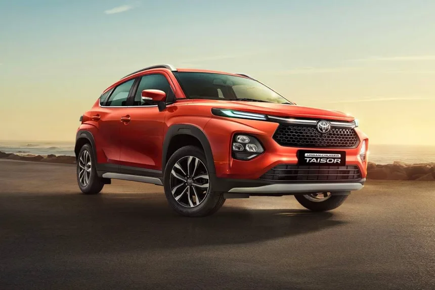 Toyota Urban Cruiser Taisor stylish compact SUV with LED DRLs