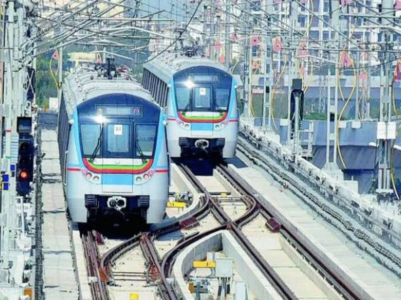 Construction site preparation for Visakhapatnam Metro Rail corridors in 2025