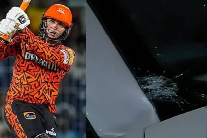 Abhishek Sharma's massive six shatters car's windshield during RCB vs SRH clash, video goes viral