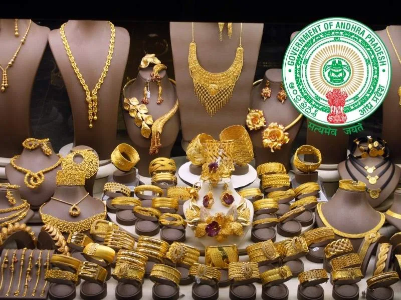 Customers checking gold prices at a Hyderabad jewellery store after price drop in May 2025