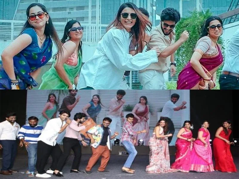 Subham movie team rocking the dance floor in the promotional song at a Vijayawada event in 2025