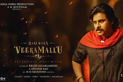 Poster of Hari Hara Veera Mallu announcing May 9, 2025 release date with Pawan Kalyan