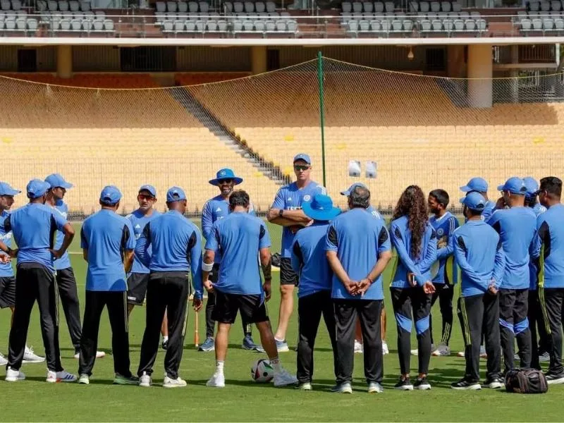 Indian cricket team Practice session for a test match