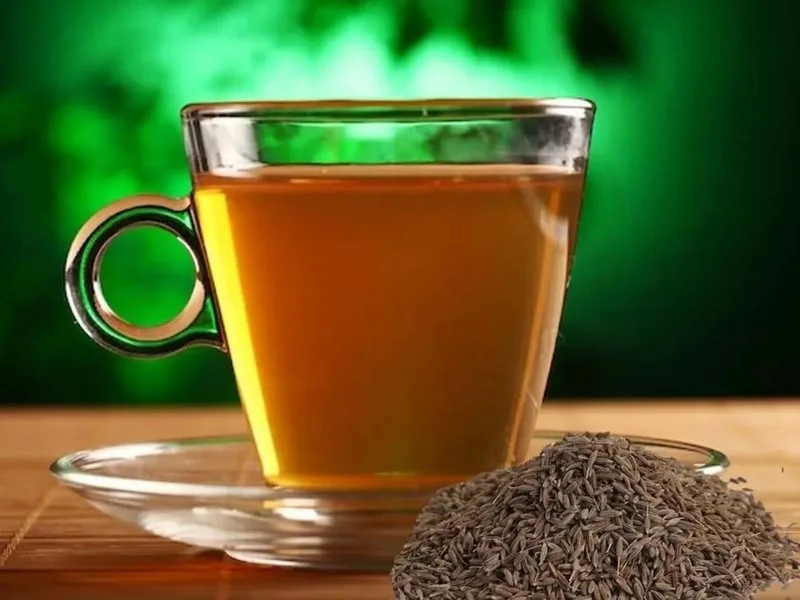 Cumin seeds soaking in water for jeera water, a natural weight loss remedy