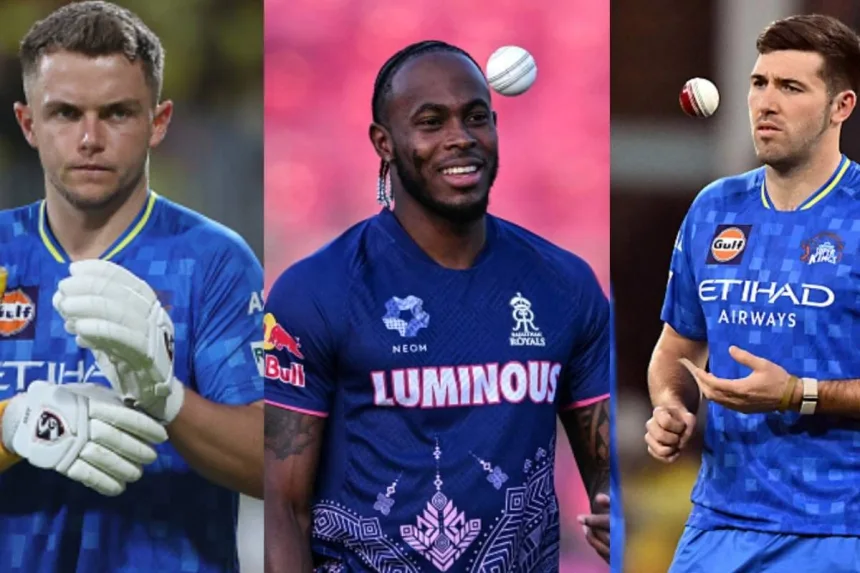 England players Jofra Archer, Sam Curran, and Jamie Overton will not be available for the remaining games of IPL 2025.