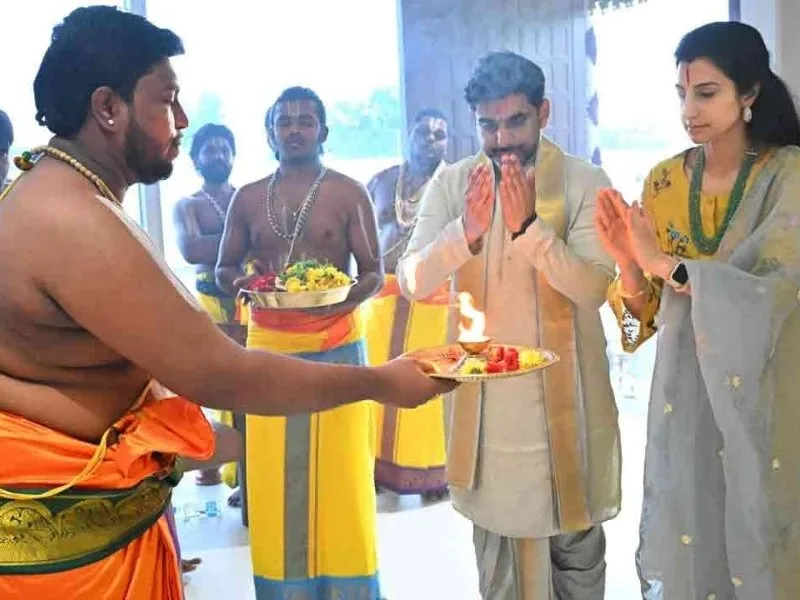 Chandrababu Naidu and family entering new home in Shantipuram, Kuppam 2025 External Link Suggestions