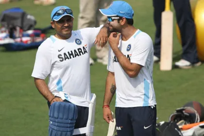 "The brat from my city - Delhi. When I saw you in childhood, I knew you are meant to achieve big things," Sehwag conveyed Kohli.