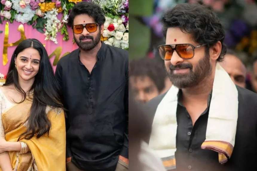 Prabhas on the sets of Fauji during the 2025 shoot at Ramoji Film City