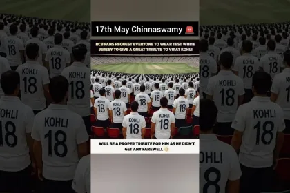 RCB fans are hoping to pay a tribute to Virat Kohli, who recently retired from Test cricket, by wearing white jerseys/t-shirts while going to watch the clash against KKR.