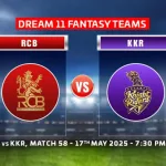 RCB vs KKR Dream11 Prediction, Match 58, IPL Fantasy Cricket Tips, Playing 11, Injury Updates & Pitch Report for IPL 2025