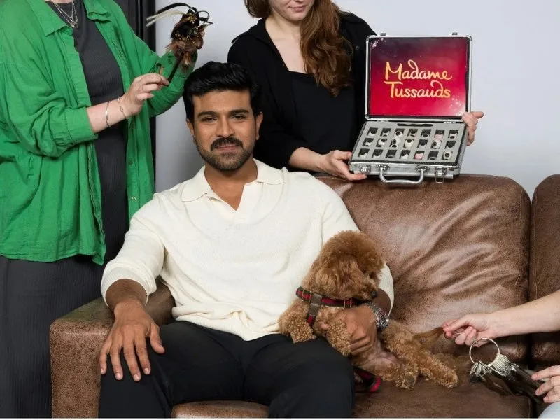 Ram Charan’s wax figure with Rhyme unveiled at Madame Tussauds, second only to Queen Elizabeth II