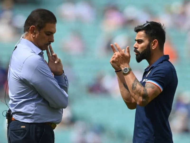 Ravi Shastri discussing Virat Kohli’s Test retirement decision in an interview.
