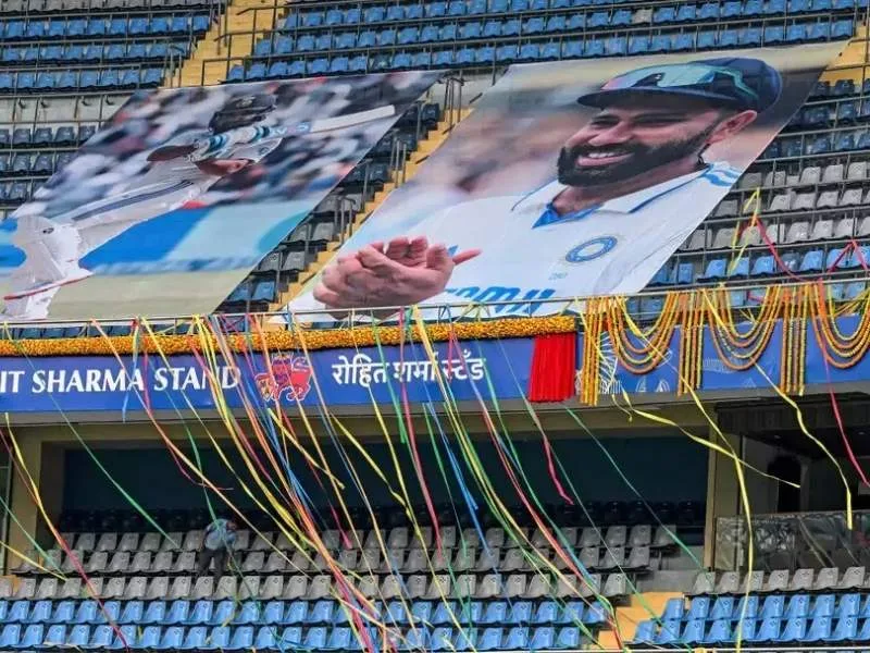 MCA unveils Rohit Sharma stand at Wankhede Stadium