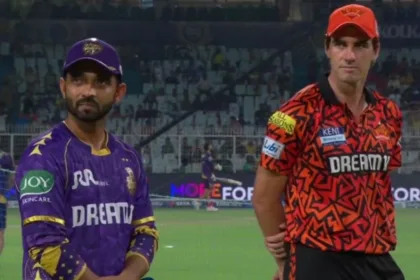 SRH Vs KKR Toss won by SRH and SRH decided to bat first eyeing a huge total to set for KKR