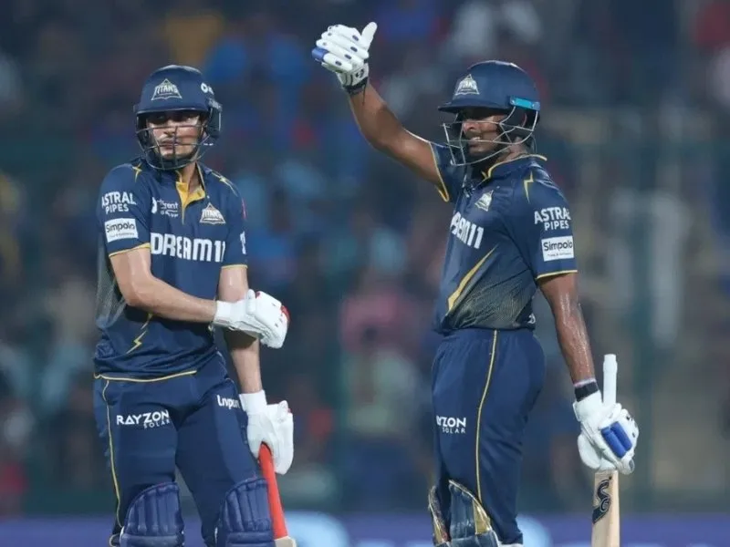 Sai Sudharsan and Shubman Gill share a record 205-run opening partnership in DC vs GT IPL 2025 match.