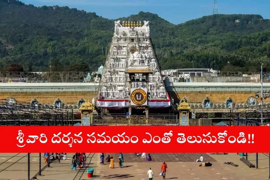 Devotees waiting in queue for Tirumala darshan at Venkateswara temple