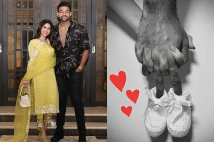 Fans in Hyderabad celebrating Varun Tej and Lavanya Tripathi’s pregnancy news in 2025