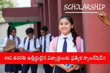 Student applying online for Vidyadhan Scholarship 2025 on laptop