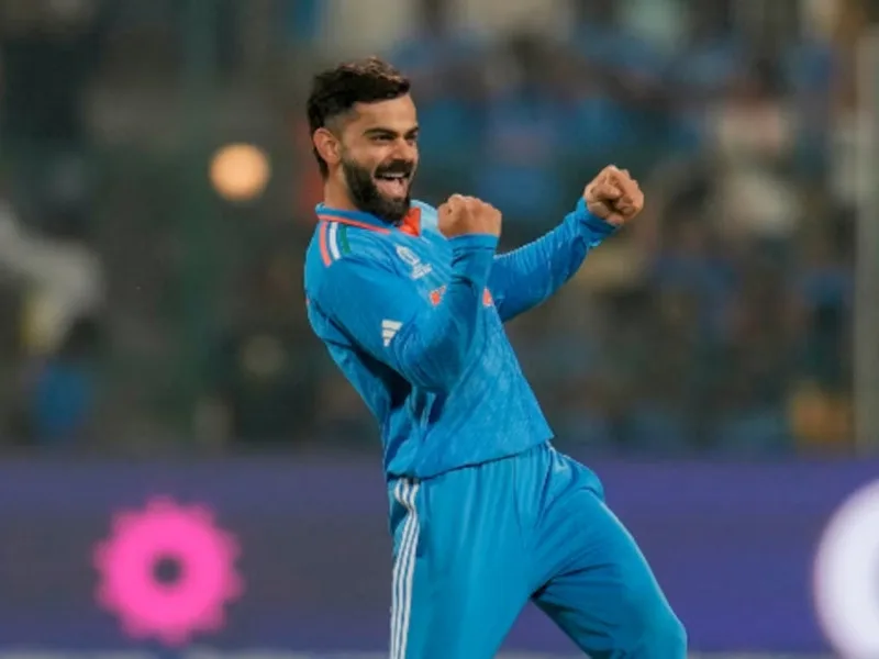 Virat Kohli celebrating a victory as captain, showcasing his leadership legacy.