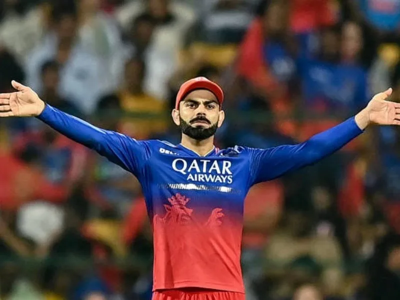 Virat Kohli in action during IPL 2025, leading RCB’s playoffs charge.
