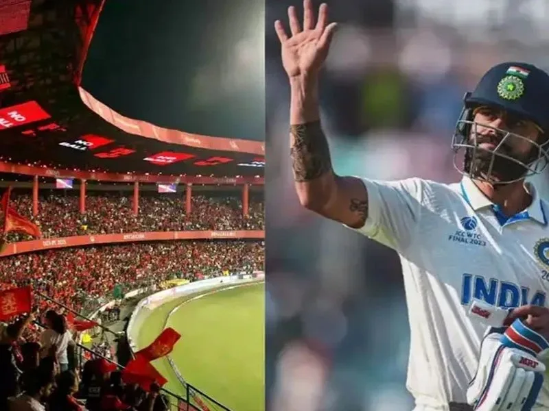 Virat Kohli waving to RCB fans, set to receive an all-white tribute in IPL 2025.
