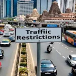 Traffic police managing diversions in Amaravati for PM Modi’s visit in 2025
