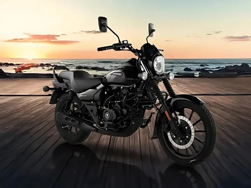 Close-up of Bajaj Avenger Street 220 digital instrument cluster with tachometer and fuel gauge