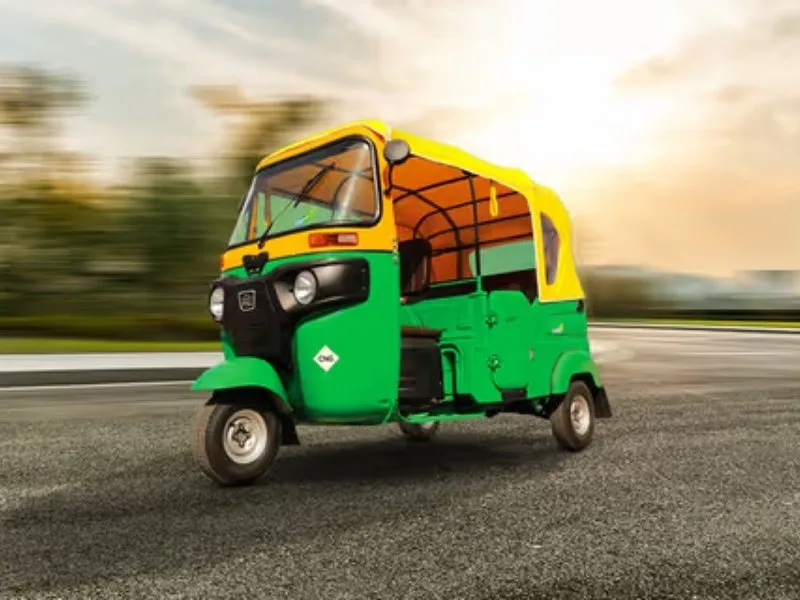Bajaj Compact 4S cabin with digital instrument cluster