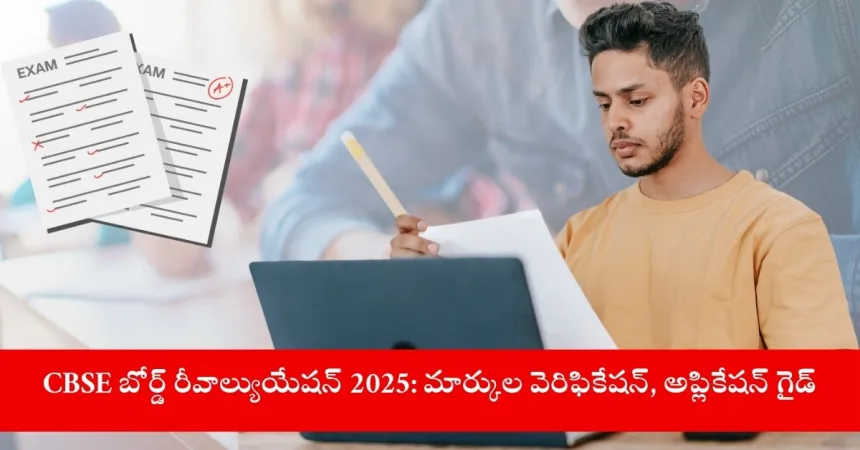 student applying for CBSE board revaluation online in India, 2025