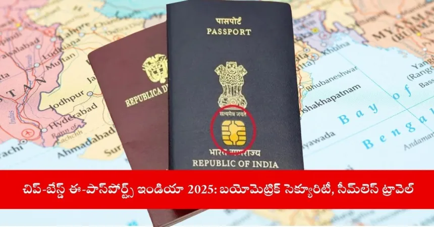 traveler using chip-based e-passport for biometric immigration in 2025