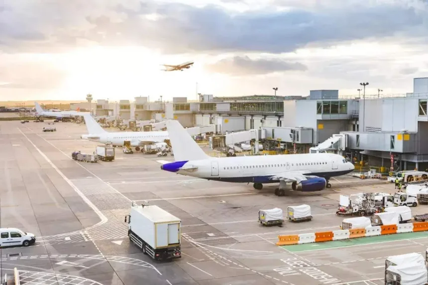 Conceptual image of Dagadarthi Airport under construction in Nellore, Andhra Pradesh, 2025