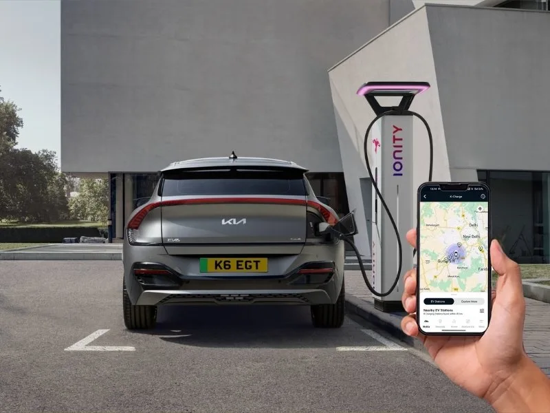 EV charging station accessed via India’s 2025 app with online payment