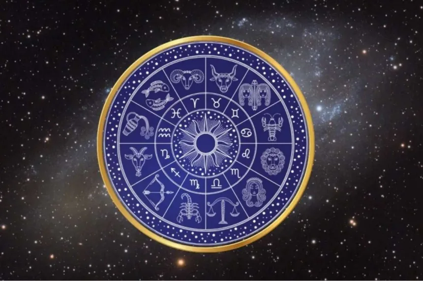 Illustration of zodiac signs with Telugu horoscope predictions for May 20, 2025.