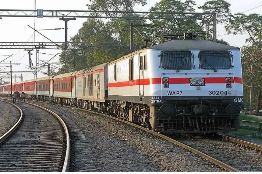Indian Railways ticket counter displaying new booking rules for 2025