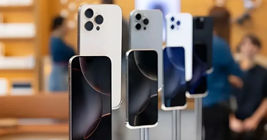 user with ultra-thin iPhone 17 Air using AI battery optimization in 2025