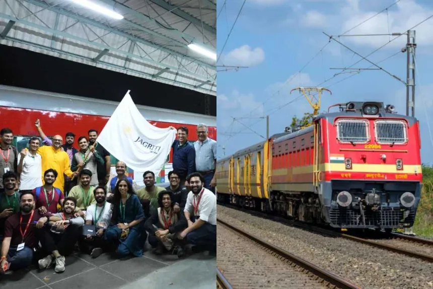 Jagriti Yatra train departing from Delhi for 2025 youth journey across India