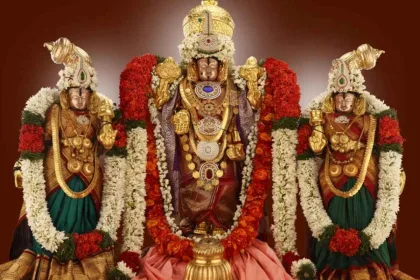 Lord Venkateswara idol at Tirumala temple, symbolizing his incarnation in 2025
