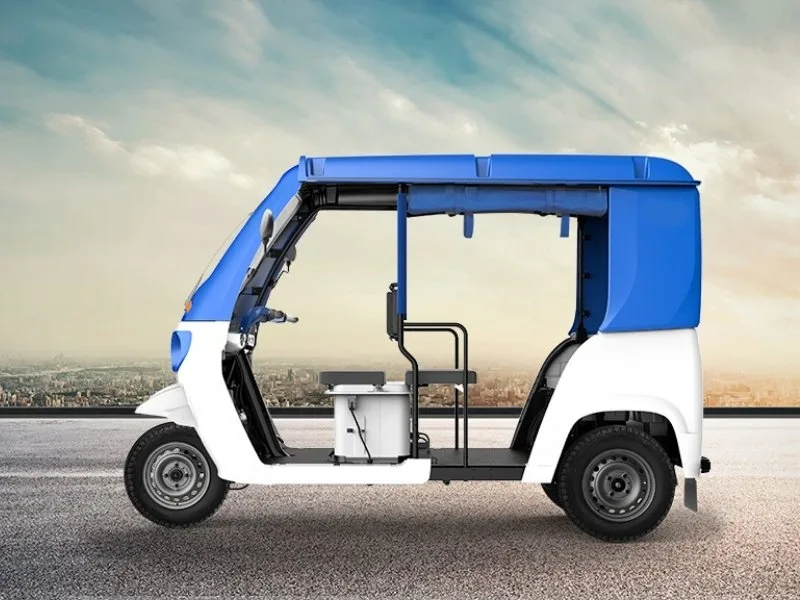 Interior of Mahindra Treo Yaari showcasing digital instrument cluster and ergonomic driver seat