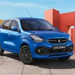 Maruti Suzuki Celerio 2025 in Speedy Blue, showcasing compact hatchback design for Telugu urban commuters